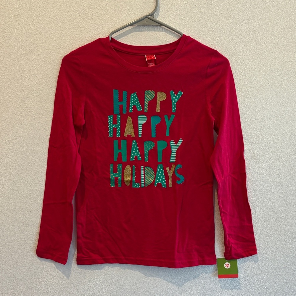 Festive Red Kids Long Sleeve Tee